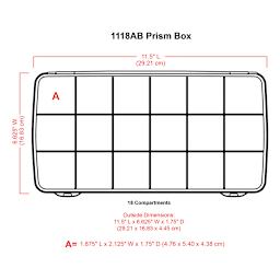 ArtBin Prism Storage Box (illustration of box with corresponding dimensions)