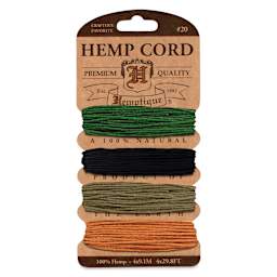 Hemptique Hemp Cord Card - Camo Colors, 120 ft, 10 lb