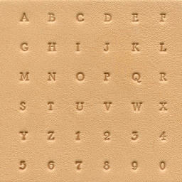 Realeather Leather Tooling Sets - Examples of letters and numbers tooled in leather
