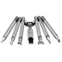 Realeather The Basics of Leather Tooling Set - shown in fan
