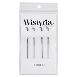 Wistyria Editions Felting Needles - Size 36, Triangle, Pkg of 4 - front of packaging