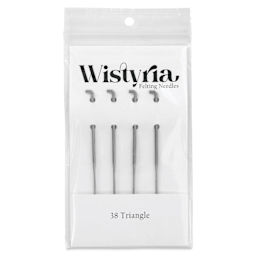 Wistyria Editions Felting Needles - Size 38, Triangle, Pkg of 4 - front of packging
