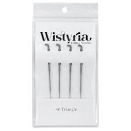 Wistyria Editions Felting Needles - Size 40, Triangle, Pkg of 4 - front of packaging