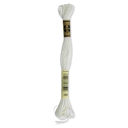 DMC Cotton Embroidery Floss - Winter White, 8-3/4 yards (Front of label)