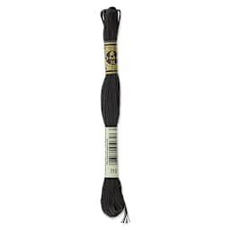 DMC Cotton Embroidery Floss - Black, 8-3/4 yards (Front of label)