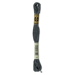 DMC Cotton Embroidery Floss - Dark Pewter Gray, 8-3/4 yards (Front of label)