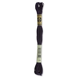 DMC Cotton Embroidery Floss - Very Dark Navy Blue, 8-3/4 yards (Front of label)