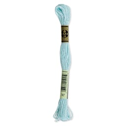 DMC Cotton Embroidery Floss - Very Light Sky Blue, 8-3/4 yards (Front of label)