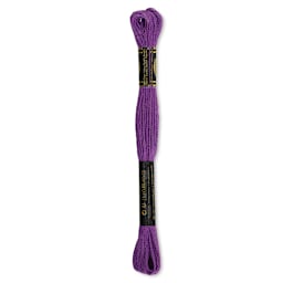 DMC Cotton Embroidery Floss - Very Dark Lavender, 8-3/4 yards (Back of label)