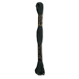 DMC Cotton Embroidery Floss - Very Dark Blue Green, 8-3/4 yards (Back of label)
