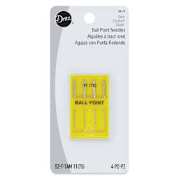 Dritz Ball Point Machine Needles - Size 11, Pkg of 4 front of packaging
