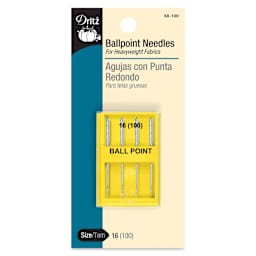 Dritz Ball Point Machine Needles - Size 16, Pkg of 4 front of packaging