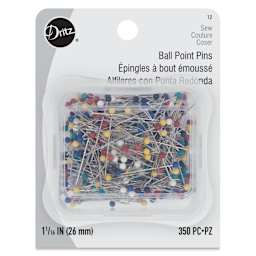 Dritz Ball Point Pins - Assorted Colors, Pkg of 350, front of the packaging