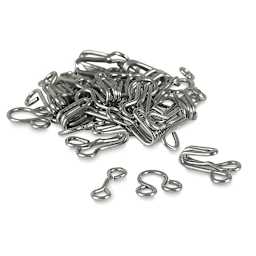 Dritz Sew-On Hook and Eye Closures - 14 Nickel plated Hooks and Eyes in pile
