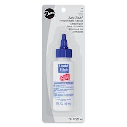 Dritz Liquid Stitch Permanent Fabric Adhesive - 2 oz Bottle front of packaging