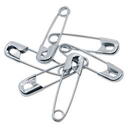 Dritz Safety Pins - Nickel, Size 1, Pkg of 15 cluster of pins