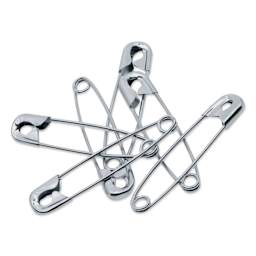 Dritz Safety Pins - Nickel, Size 2, Pkg of 10 cluster of pins