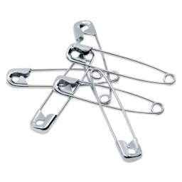 Dritz Safety Pins - Nickel, 2", Pkg of 40 cluster of pins