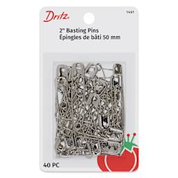 Dritz Safety Pins - Nickel, 2", Pkg of 40 front of packaging
