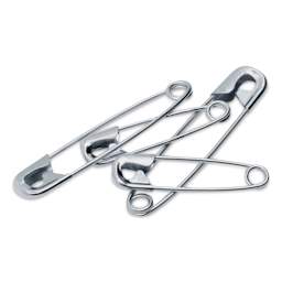Dritz Safety Pins - Nickel, Assorted Sizes, Pkg of 10 cluster of pins