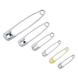 Dritz Safety Pins - Assorted Sizes, 6 of 100 pins laid outside of the packaging