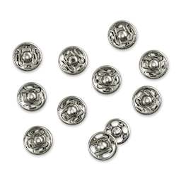 Dritz Sew on Fasteners - 10 loose Nickel plated snaps