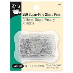 Dritz Super Sharp Fine Pins - Pkg of 250, front of the packaging