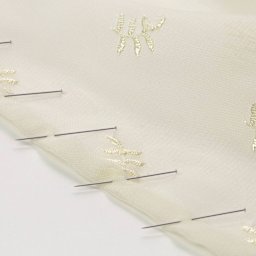 Dritz Super Sharp Fine Pins, pinned through fabric