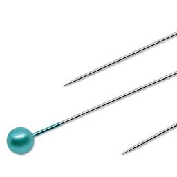 Dritz Long Pearlized Pins, close-up of the head and end of the pin