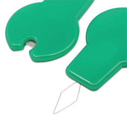 Dritz Needle Threader and Cutter, close-up of the threader and cutter