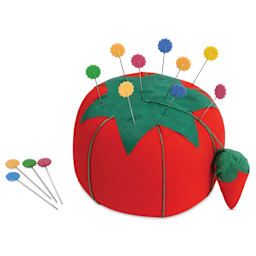 Dritz Tomato Pin Cushion - 4" in use (pins not included)