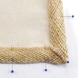 Dritz Ultra-Fine Glass Head Pins, stitched through fabric