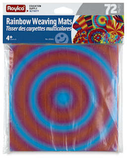 Roylco Weaving Mats - Front of package of Rainbow sheets