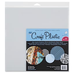 Grafix Craft Plastic Sheets - Clear, 12" x 12", 0.020" Thick, Pkg of 4