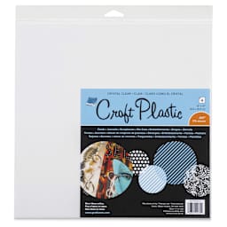 Grafix Craft Plastic Sheets - Clear, 12" x 12", 0.007" Thick, Pkg of 4