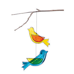Grafix Craft Plastic - Finished and decorated Plastic Bird Mobile