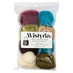 Wistyria Editions 100% Wool Roving - Chic, Pkg of 8 - front of packaging
