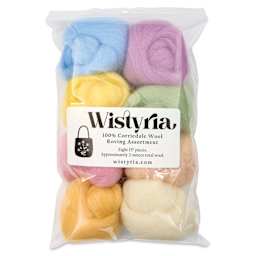 Wistyria Editions 100% Wool Roving - Soft Pastel, Pkg of 8 - front of packaging