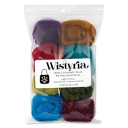 Wistyria Editions 100% Wool Roving - Bouquet, Pkg of 8 - front of packaging