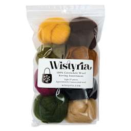 Wistyria Editions 100% Wool Roving - Falling Leaves, Pkg of 8 - front of packaging