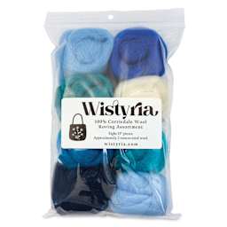 Wistyria Editions 100% Wool Roving - The Sea, Pkg of 8 - front of packaging