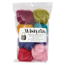 Wistyria Editions 100% Wool Roving - Designer, Pkg of 8 - front of packaging