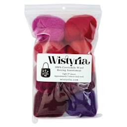 Wistyria Editions 100% Wool Roving - Berries, Pkg of 8 - front of packaging