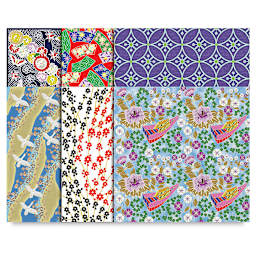 Really Big Origami Paper - Six designs of sheets shown