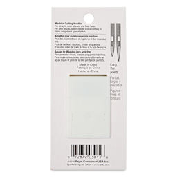 Dritz Machine Quilting Needles - Assorted Sizes, Set of 5 - back of packaging