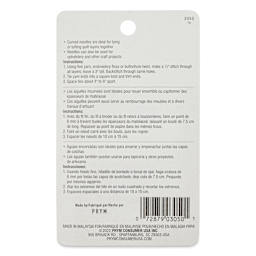 Dritz Quilting Curved Needles - Set of 4 - back of packaging