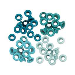 We R Memory Keepers Eyelets - Aqua Assortment, Standard, Pkg of 60