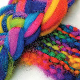 Jacquard Acid Dye Starter Set - Closeup of Braided and woven yarns