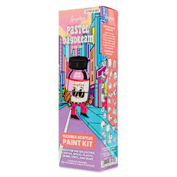 Angelus Acrylic Leather Paints - Pastel Daydream Kit, 1 oz packaging angled view showing right side