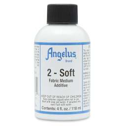 Angelus 2-Soft Fabric Medium - Front view of 4 oz bottle